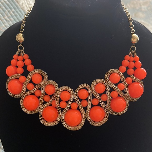 Orange and gold lavallière adjustableNWT - Picture 2 of 12